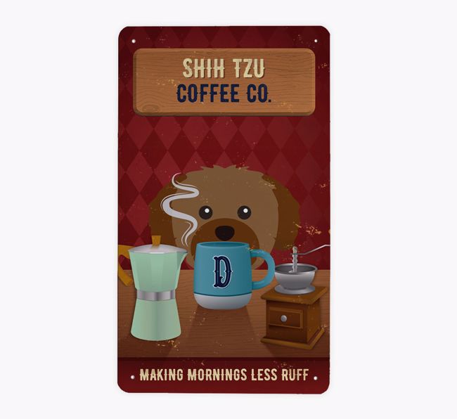 Dog Breed Coffee Co: Personalized {breedFullName} Metal Sign